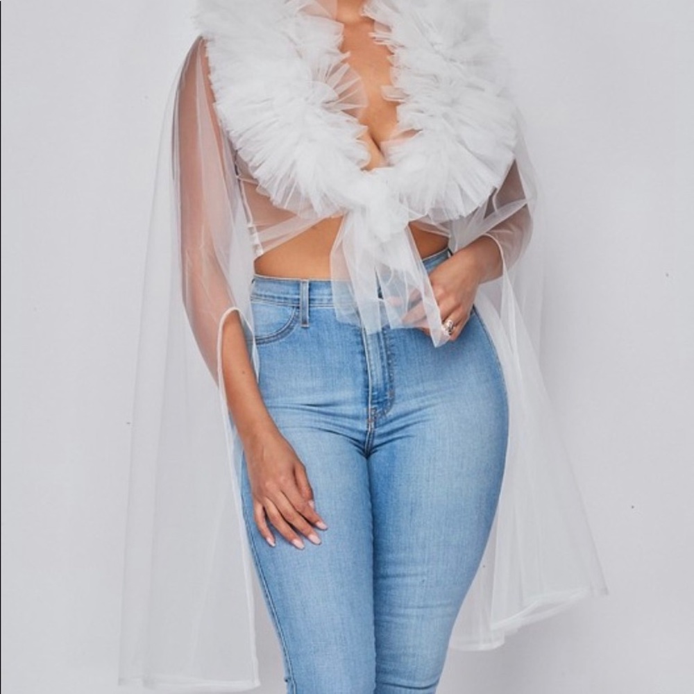 Ruffled Tulle Top